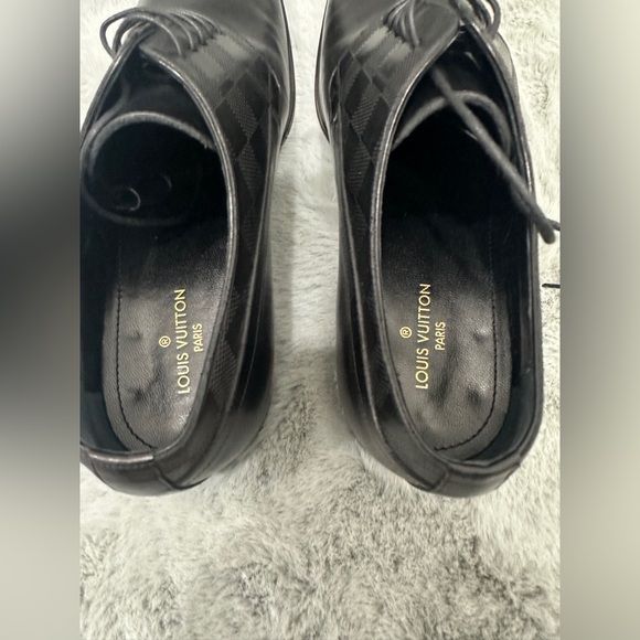 Louis Vuitton Derby Men\'s Black Leather Dress Shoes Size 6 1/2 main image 5